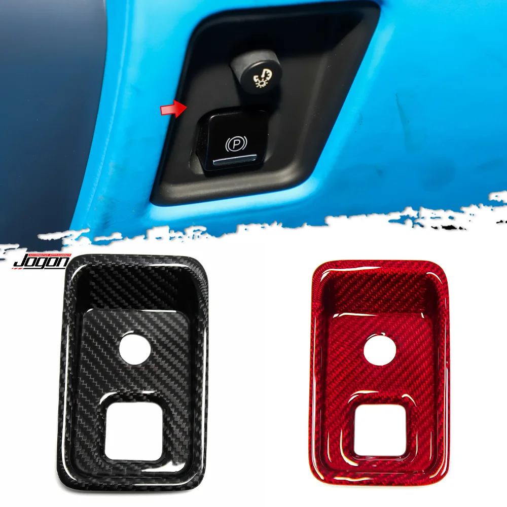 

For Chevrolet Corvette C8 Stingray Z51 Coupe Z06 2020-2023 Carbon Fiber Interior Parking Brake Control Frame Panel Cover Trim