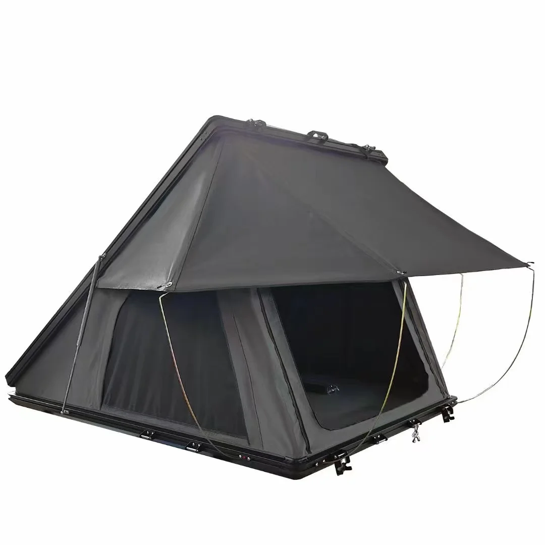 

DrunkenXp factory supply new style roof top tent aluminum hard shell triangle clamshell car rooftop tent