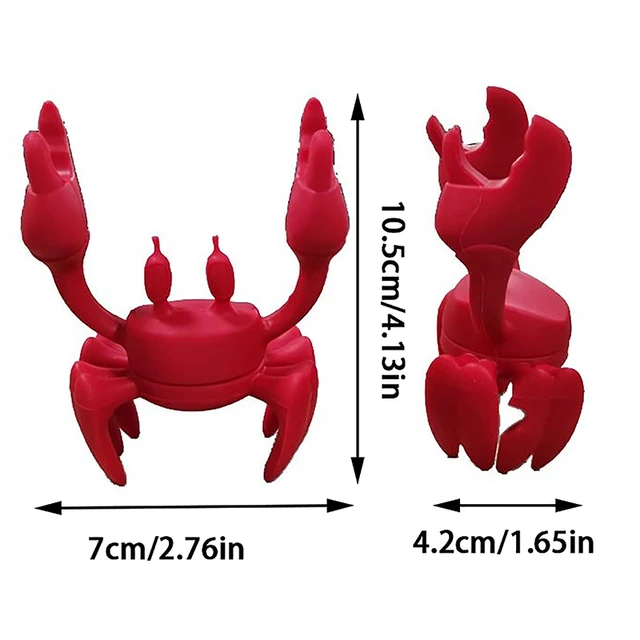 Couverts en silicone de crabe rouge pour cuisinière T1,support de cuillère  en silicone,support résistant à la - 1pc[B460603]