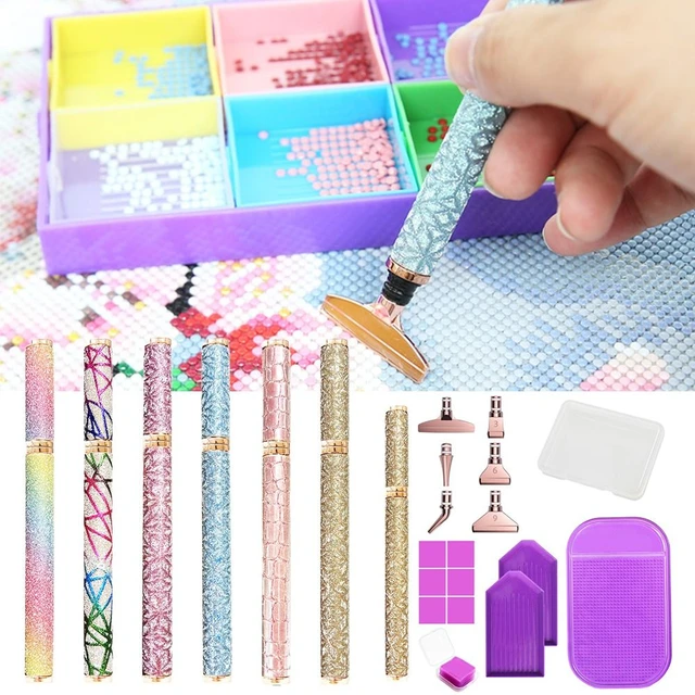 5D DIY Lighted Diamond Painting Pen Tools Set Point Drill Pen with Light  Art Kits Replacement Pen Heads USB Cable Arts Crafts - AliExpress