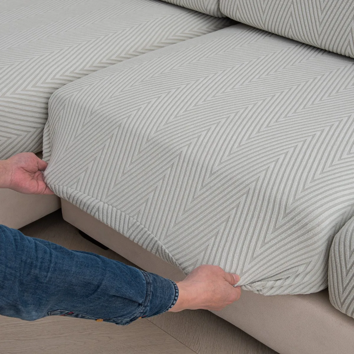 כיסויי כריות לספה מחולקת, עמידים בפני שחיקה, מתיחים, כיסויי כריות למושב ספה, ניתן לשטוף, כיסויי כריות למושב ספה לחיות מחמד