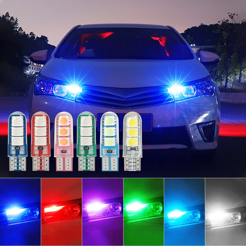 Automaze LED Atmosphere lights, T10 W5W RGB LED Bulbs with Remote  Controller 5050 SMD Silicone Strobe light Use for Reading light,/Roof  light/Trunk light/Interior light : : Car & Motorbike