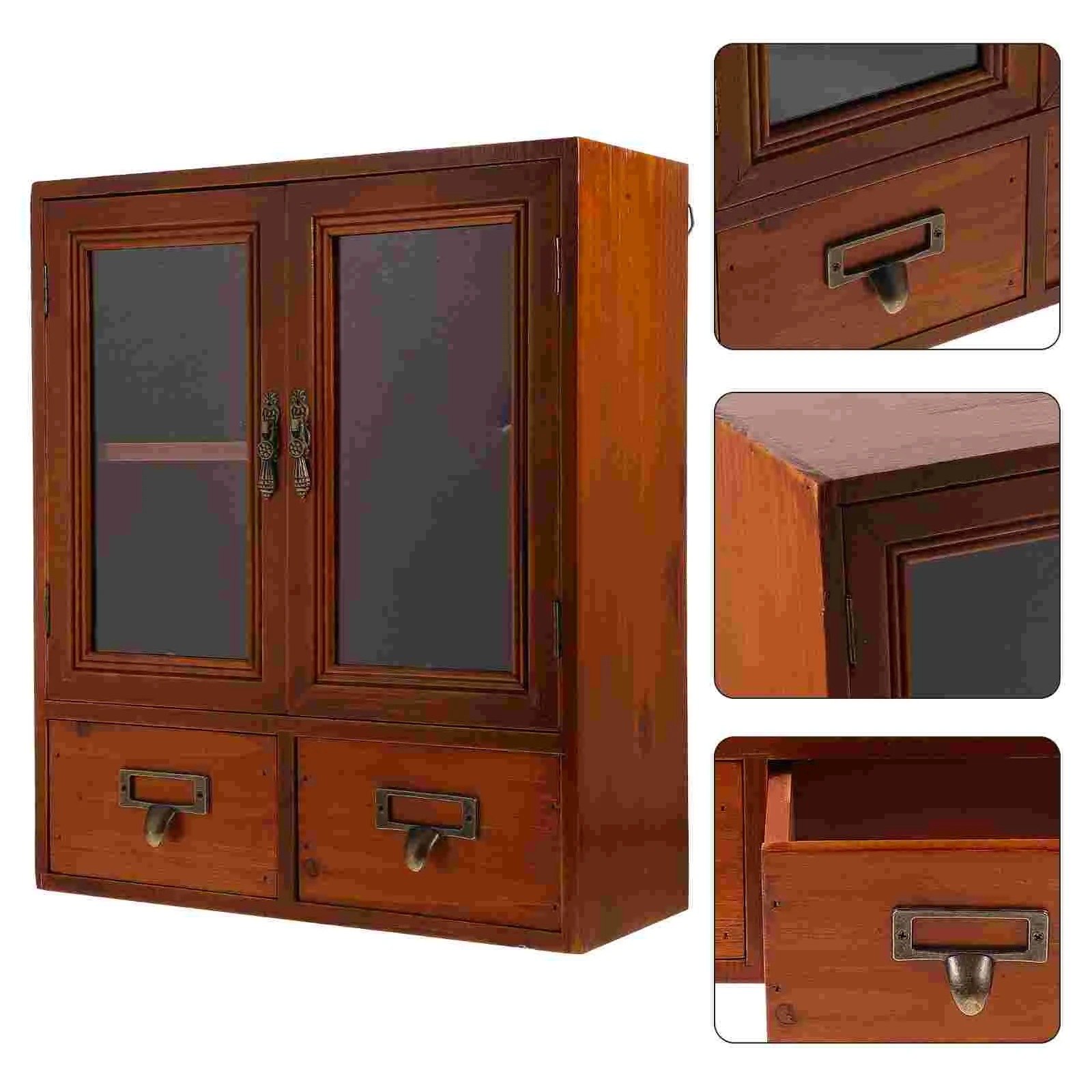 

Countertop Storage Cabinet Wooden Ornament for Wall Furniture Landscaping Decor Decorative