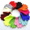 Children Knitted Gloves Winter Kids Pupil Student Solid Color Furry Full Finger Mittens Autumn Writing Warmer Hand 6-11Years Old 2