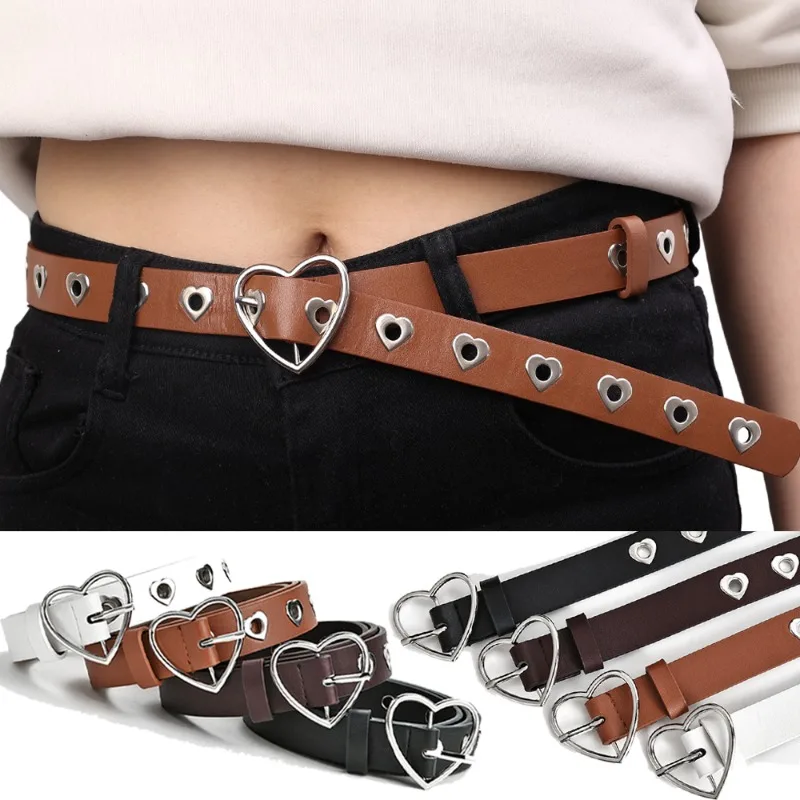 

Hollow Out Heart Belts Women Girls Y2K Cute Adjustable Alloy Belts Daily Shopping Dating Belts Parties Gifts Fashion Accessories