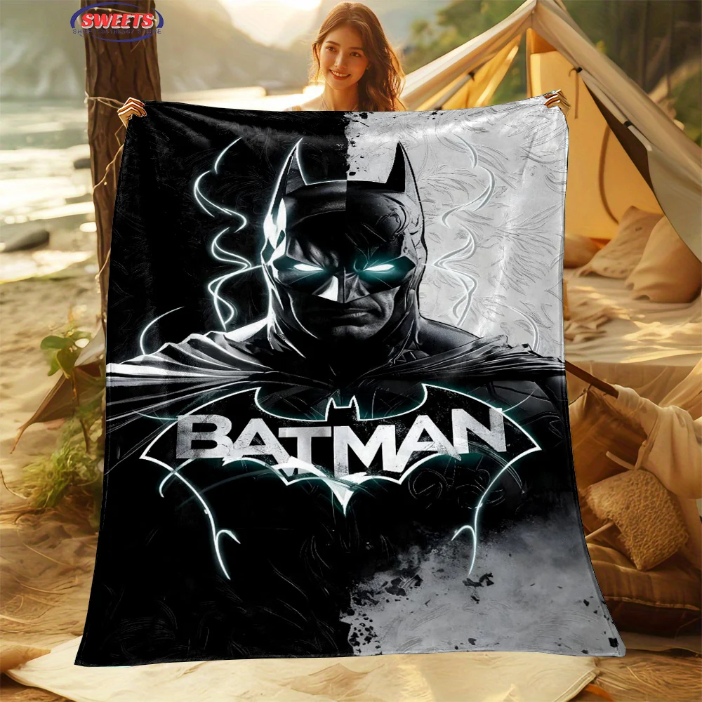 Popular Classic Superhero Batman Blanket Sofa Bed Cover Four Season Soft Fluffy Quilt Blanket Flannel Throw Outdoor Leisure Nap 6