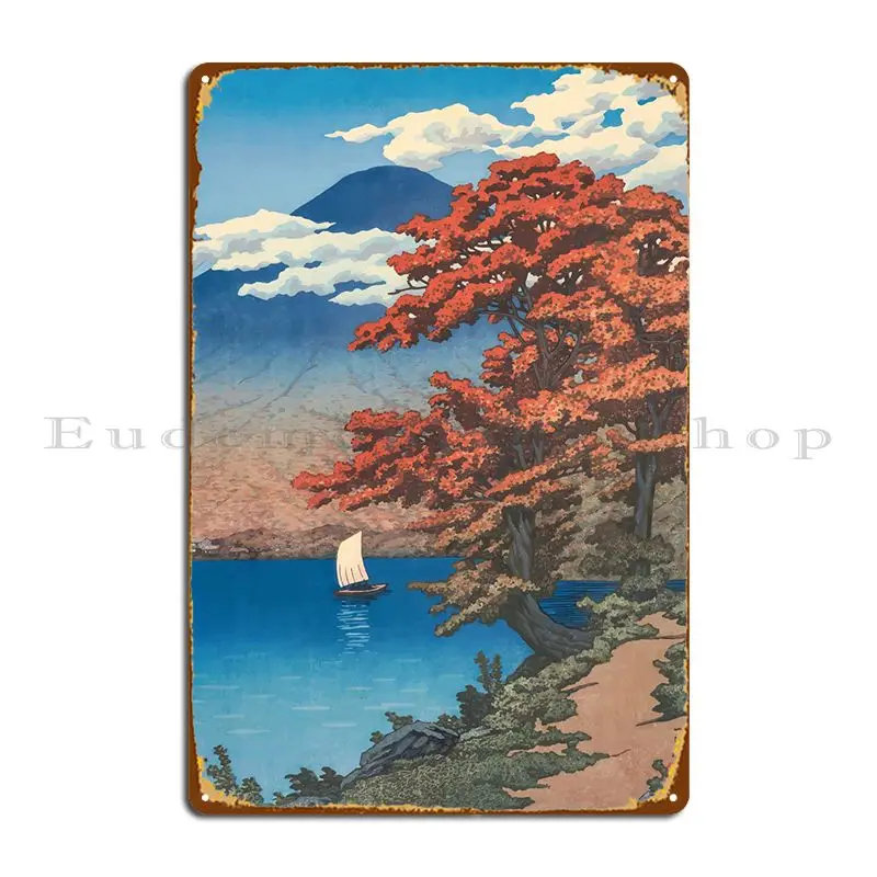 

Ukiyo E Lake Chuzenji металлические знаки, Настенный декор, Настенный декор для гостиной