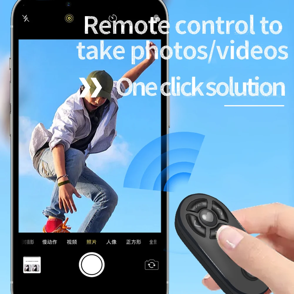 애플용 무선 블루투스 모바일 셀카, 레이지 인스턴트 뮤직 비디오 리모컨, 휴대폰 블루투스 컨트롤러 - AliExpress