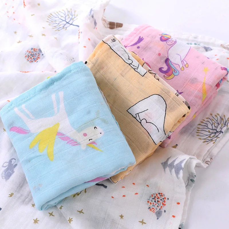 60x60cm Newborn Baby Musilin Blanket Ultra Soft Bamboo Baby Swaddle Blankets Skin Friendly Muslin Diaper Baby Burping Cloths 3
