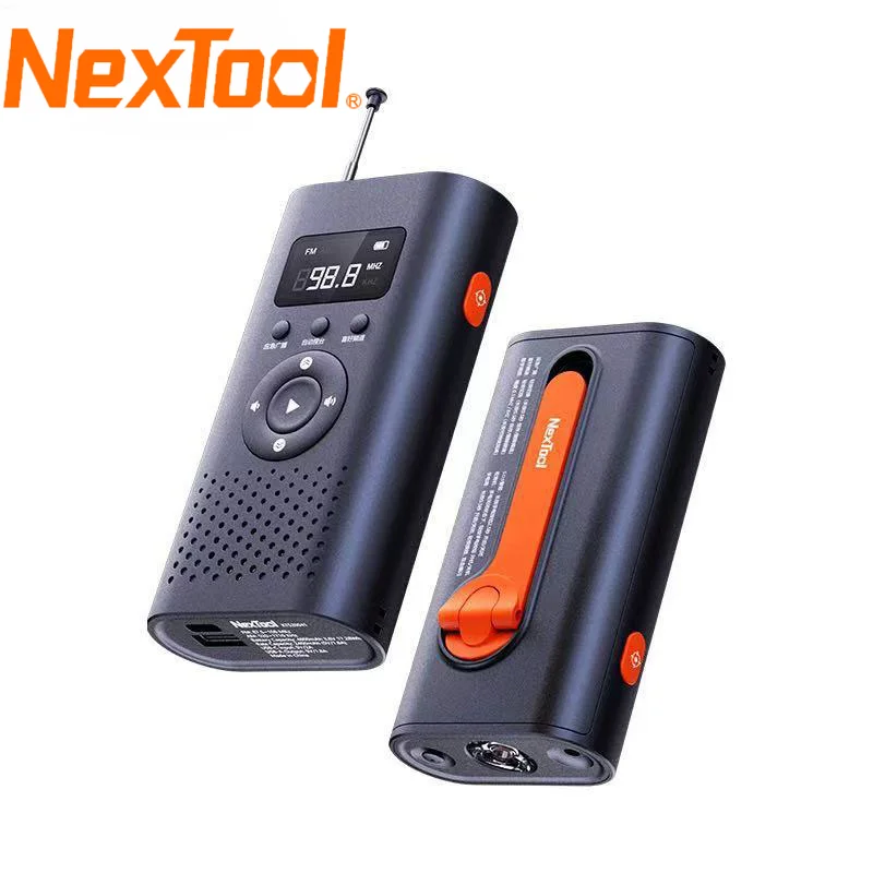 

NexTool 6 в 1 AM FM-радио фонарик ручной генератор энергии будильник Лазерная лампа 4500 мАч Внешний аварийный аккумулятор