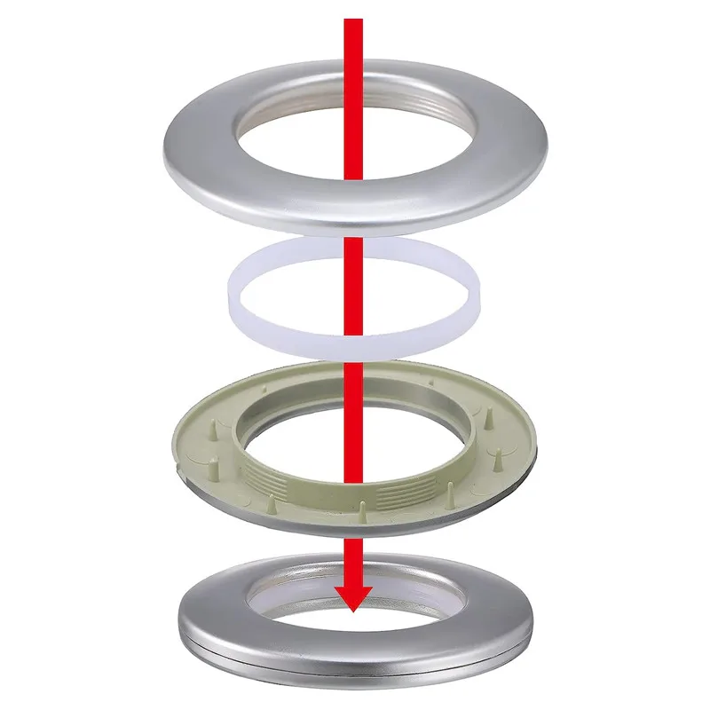 30 Pack Curtain Grommets, Curtain Circle Eyelet Rings Nanoscale Low Noise Roman Ring