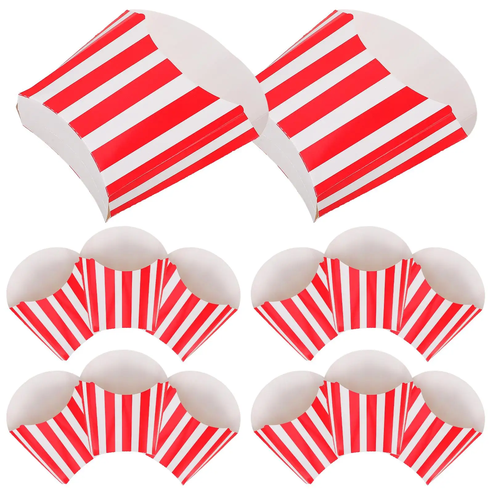 50 Pcs Food Packaging Boxes Disposable Popcorn Boxes Party Supplies Paper Popcorn Snack Containers Fries Party
