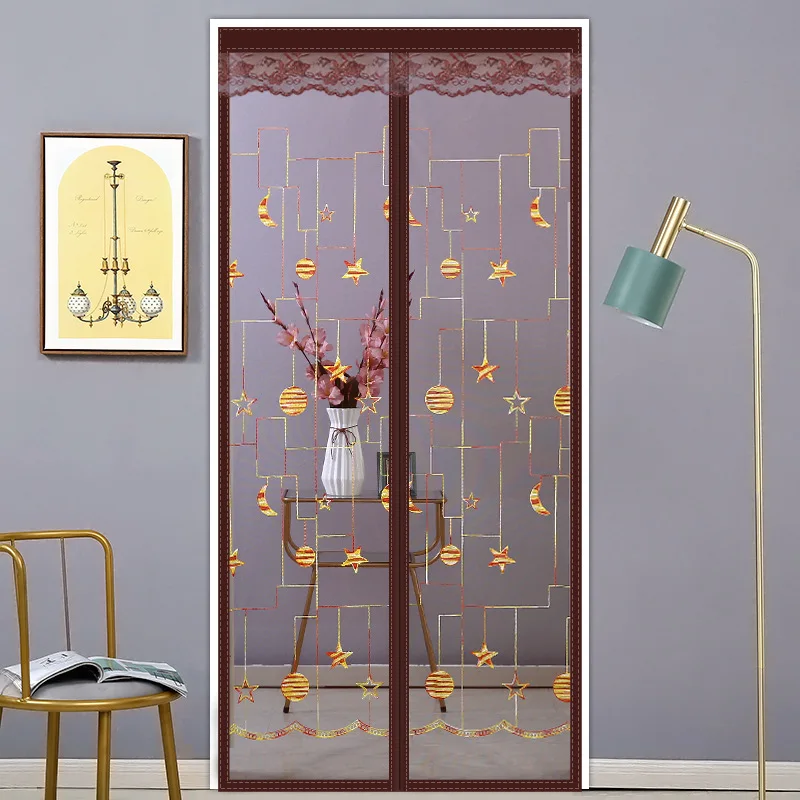 Door Curtain Summer Anti-mosquito Household Magnetic Screen Door Screen Magnet Pair Suction Partition Free Punch magnetic screen door curtain,anti mosquito door curtain,magnetic door curtain,mosquito net curtain,magnetic suction door curtain