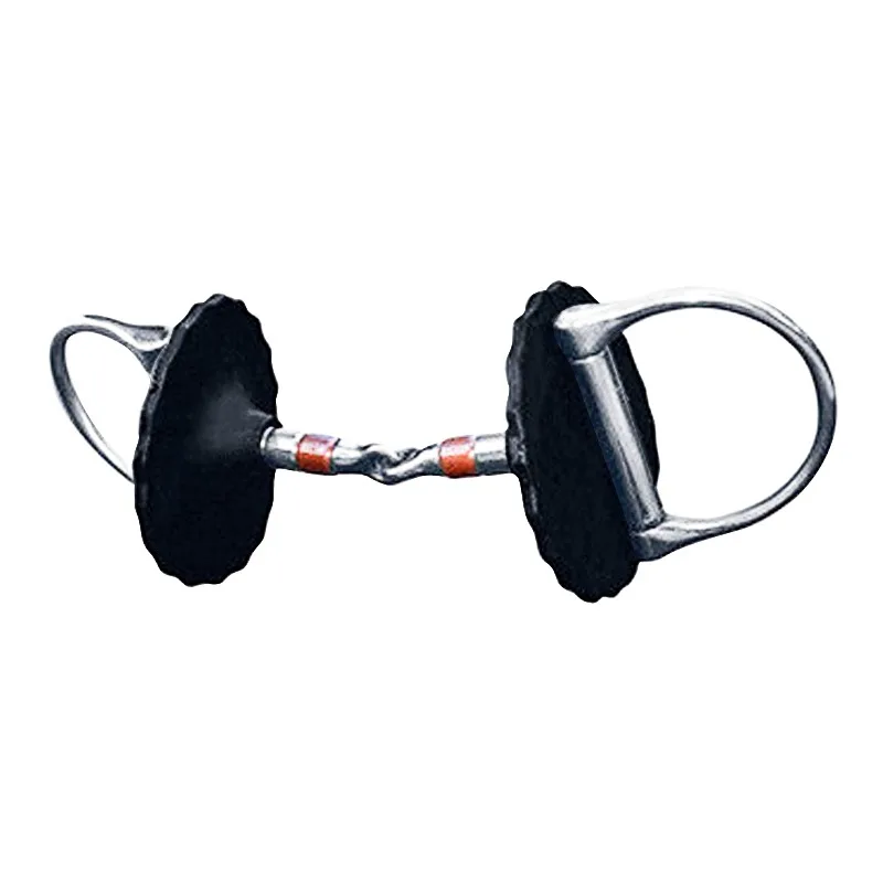 black color gag bit pad brown color horse mouth snaffle pad gel material pad 3