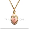 YAFFIL Classic Christmas Easter Enamel Faberge Hot Egg Pendant And Valentine's Day Love Pendant Heart Necklace 5