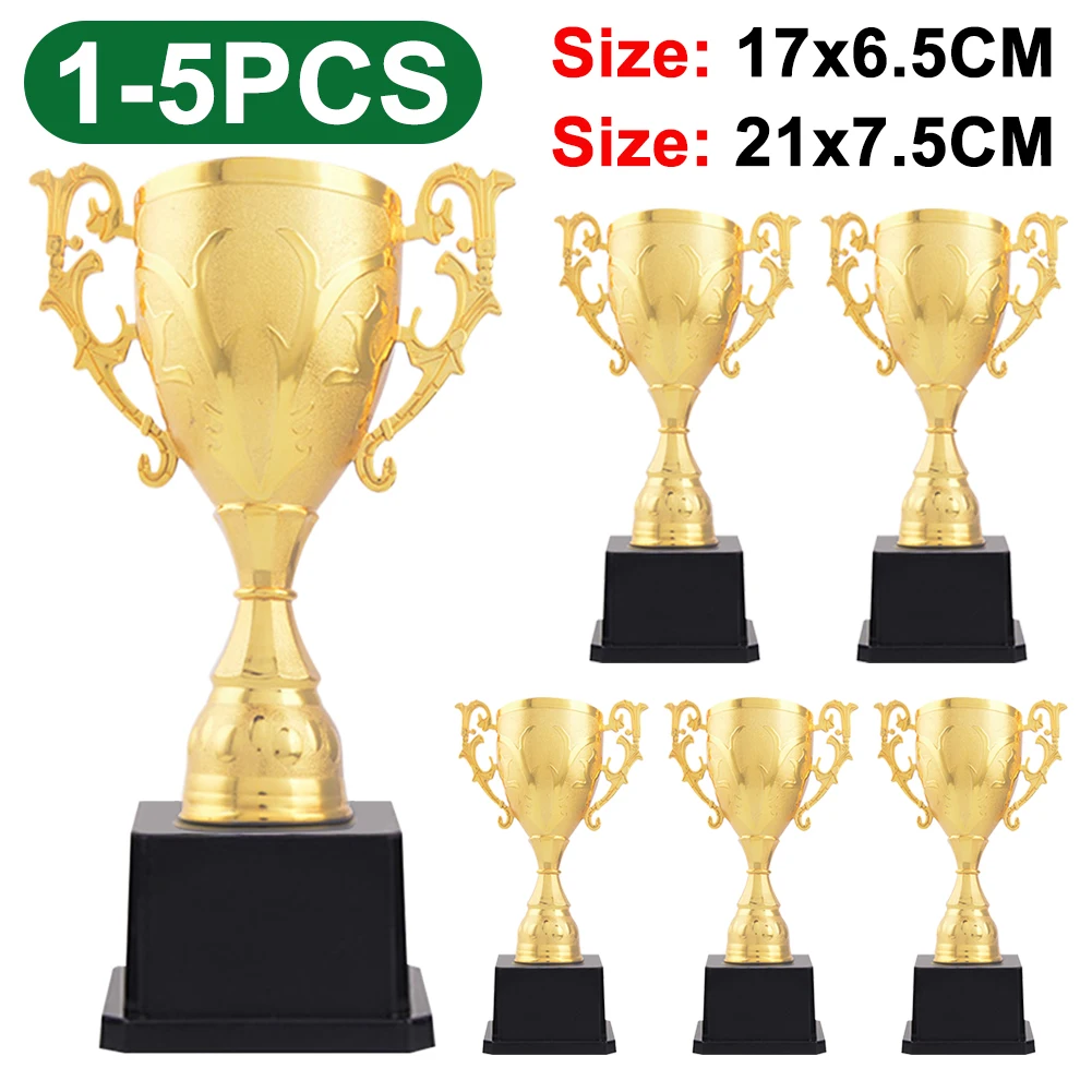 Plastic Gold Trophy Cup Soccer Medals Prize Early Educational Toys