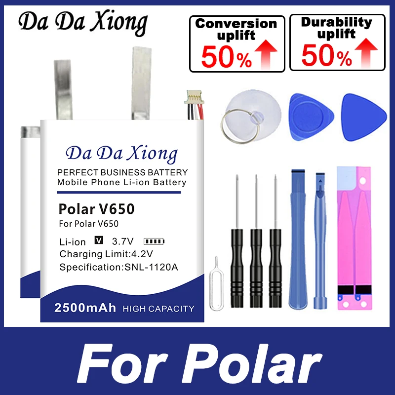 Polarm400 Polarm600 Polarv650 Polarv800 Batteria Per Polar V650 V800 M400 M430 M600 Gps Orologio Sportivo Bateria + Strumenti Gratuiti