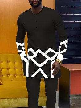 Mustapha Long Sleeve Dashiki Outfit