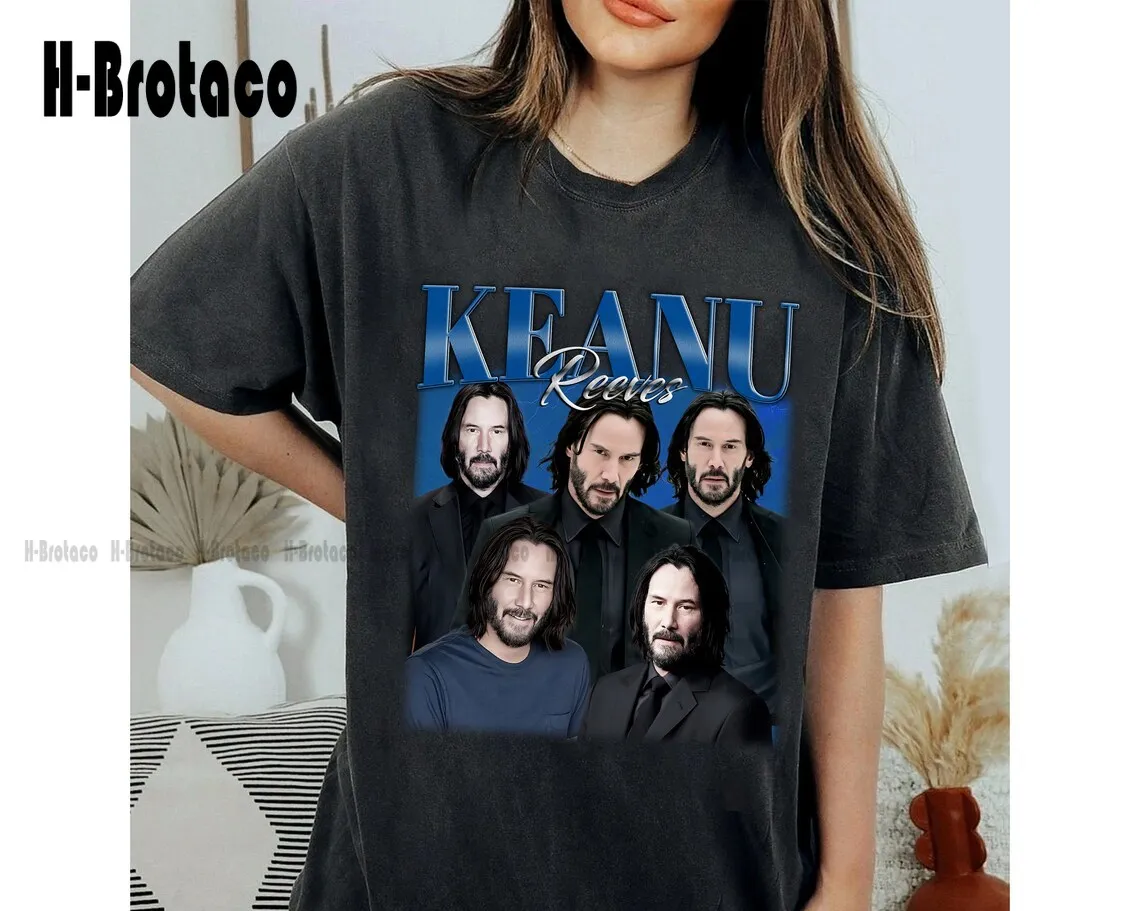 

Винтажная Футболка Keanu reвс, ретро-футболка для пары, унисекс