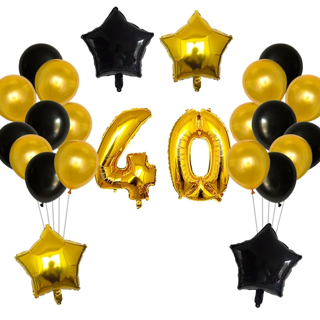 40 anni festa di compleanno numero coriandoli palloncini in