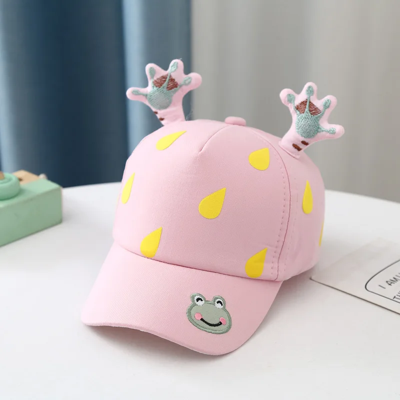 New Cartoon Tiger Baby Baseball Cap Summer Girls Sun Cap Boys Visor Cap Bonnet Infant Cute Ear Cotton Baby Hat child safety seat