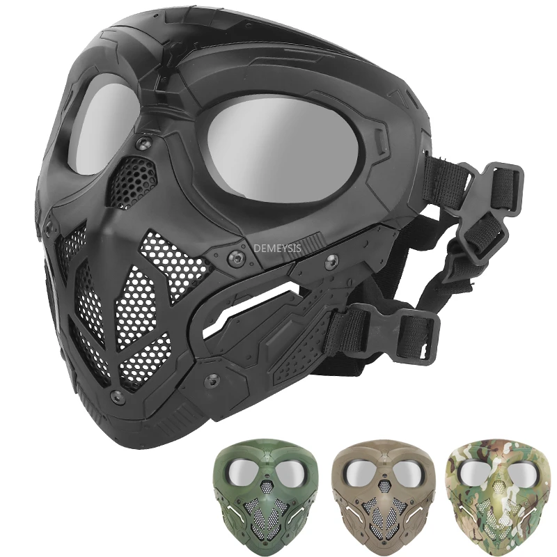 Military Tactical Mask Full Face Protective Outdoor Airsoft Shooting Cs