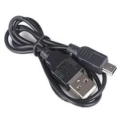 High - Quality USB 2.0 to Mini 5 - Pin Charging Cable - Black