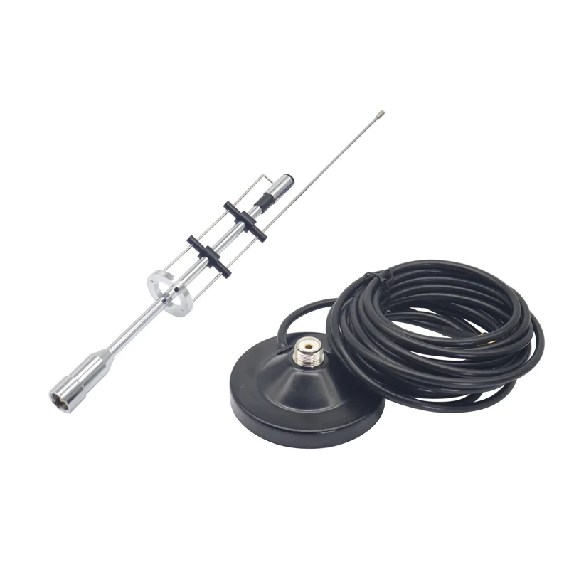 UV Dual Section Uutdoor Car Intercom Suction Cup Feeder Onboard Vehicle Mounted Antenna 144/315MHz Ferromagnetic 35DBI Gain