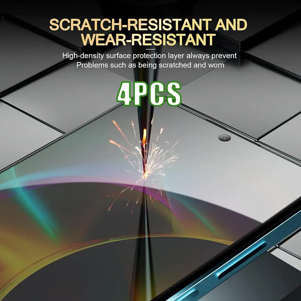 4-Pack Full Coverage Anti-Spy Anti-Scratch Tempered Glass Screen Protector