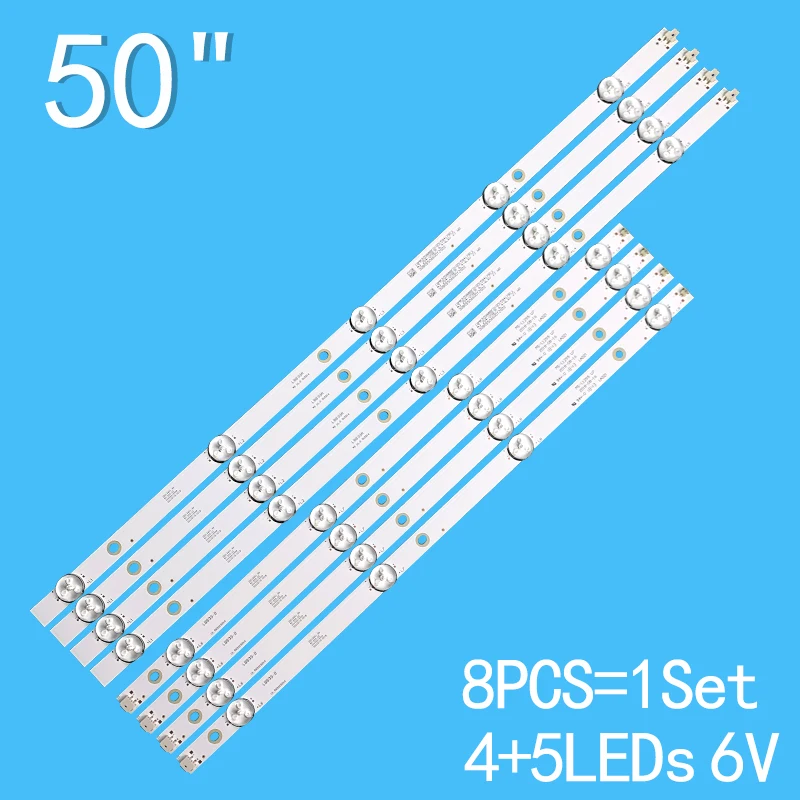 LED Backlight strip For MS-L1255 TV's HTV-LED50UHDS100 V6 V7 HL-00500A30-0901S-04 A1 3080550660DTZ002 3080550660DTZ001 K50DLX9US new 4pcs lot 960mm 6v for 50 lcd tv bbk 50lex 7027 ft2c 50lem 1027 fts2c 50lex 5039 ft2c 1070 ms l1255 v7 hl 00500a30 0901s 04