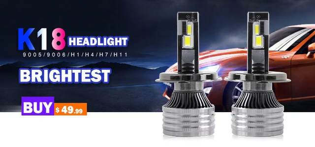 9012 Leduniversal Led Headlight Bulbs 9007 H7 H11 12000lm 3-color Ip68  Waterproof