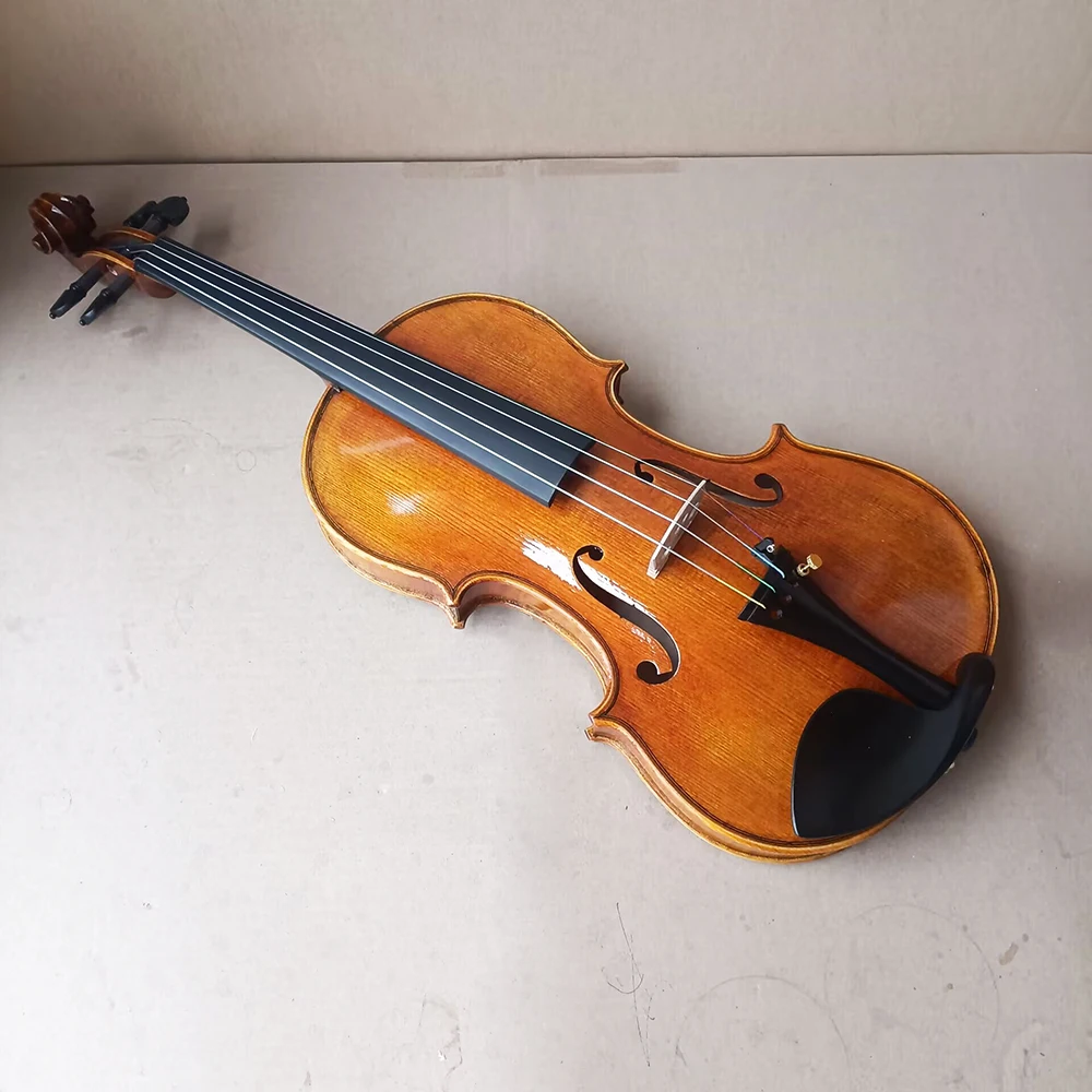 over 20 years tiger patterned maple Handmade violin 4/4 Italian oil varnish Retro Violin beginner Professional string instrument