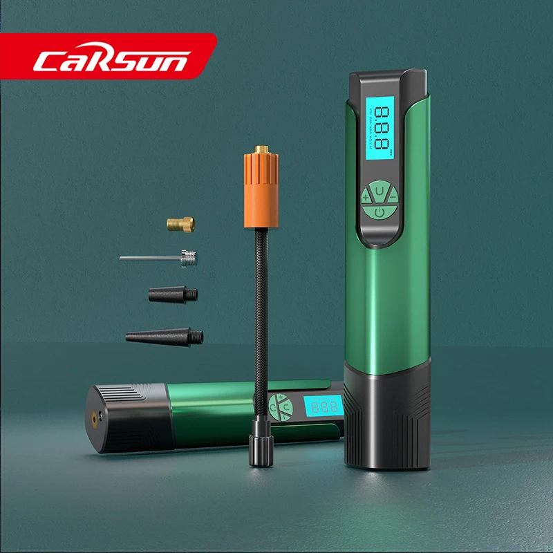 Compressore Ad Aria Portatile Senza Fili - Professionale, Con LED, Per Pneumatici, Nero