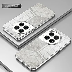 Sleek Soft TPU Bling Glitter Slim Protective Back Cover Case for OnePlus 8 (Silver)
