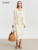 AMII 2023 Women's Dress Sets Winter New V-neck Woolen Cardigan High Waist Solid Skirt Wool Suit Female Two-piece Set 12344272