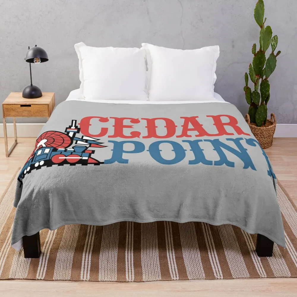 

Cedar Point Old Vintage Logo Design Throw Blanket For Sofa Thin Vintage Baby Blankets