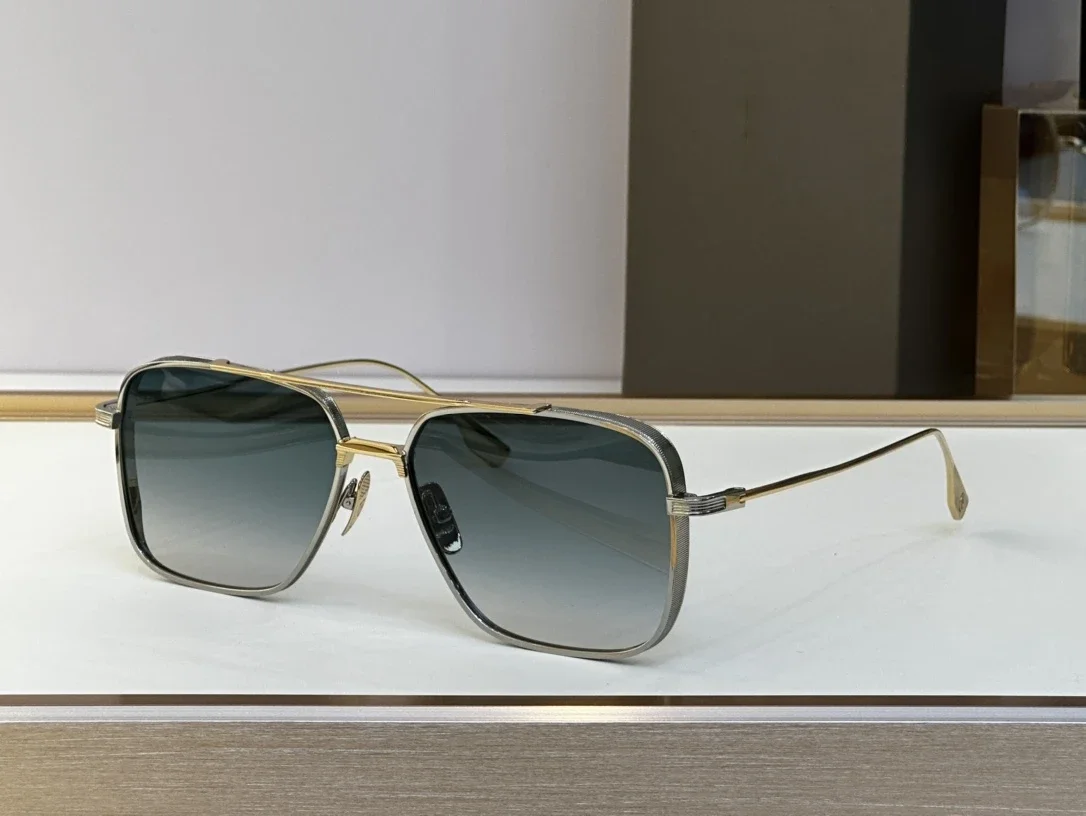 

Original Luxury brand Sunglasses Model Subsystem Two Pilot Titanium Sunglasses Men oculos de sol masculino With Original Case