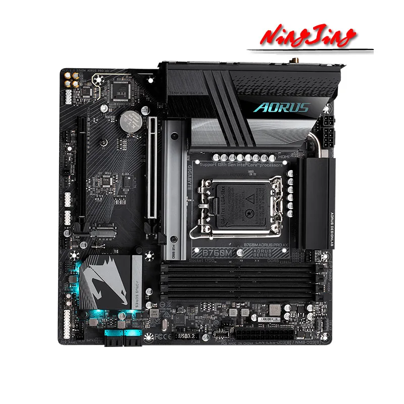 인텔-i5 13600KF CPU + 기가 바이트 GA B760M AORUS PRO AX DDR5 마더보드 슈트, B760 소켓 LGA 1700, 완전 신제품, 냉각기 없음
