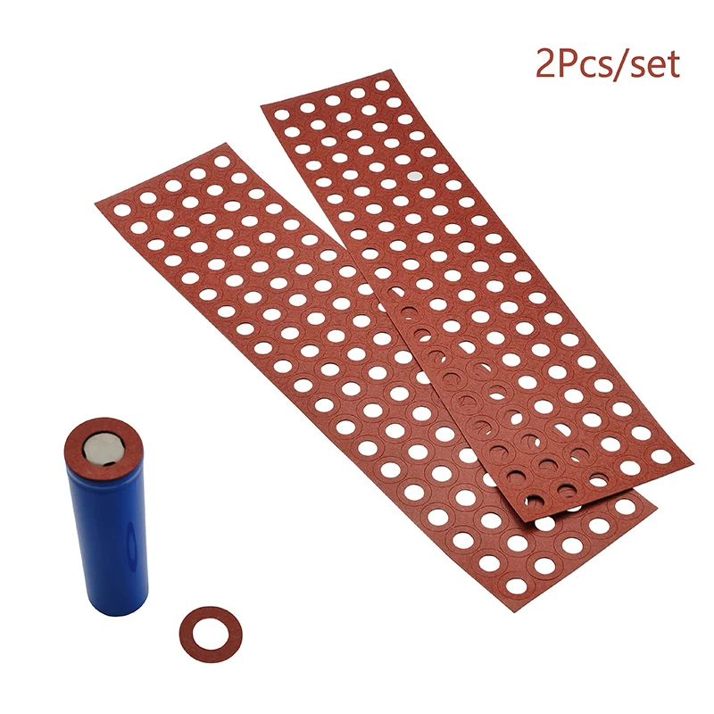 

200pcs 18650 Battery Insulator Insulation Ring Adhesive Cardboard Paper Red