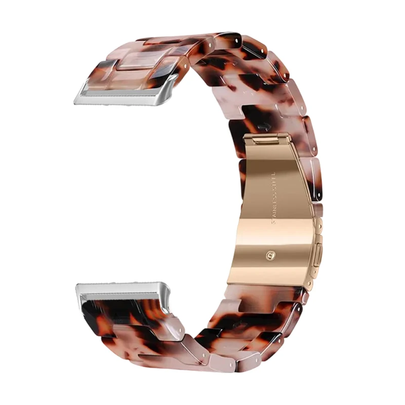 Elegant Resin Strap Bracelet for Men & Women - Quick Release Design for Fitness Trackers