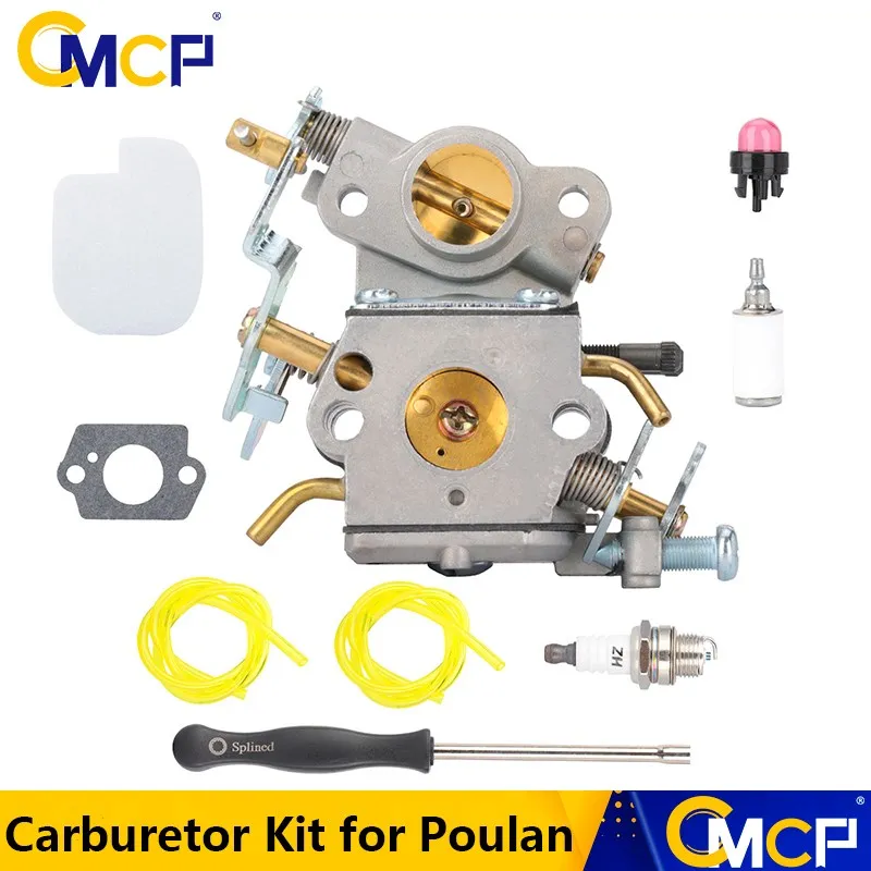 

CMCP Carburetor Kit Replacement OEM 530035589 530035590 for Zama C1M-W26C for Poulan P3314 P3416 P4018 Chainsaw Gasket
