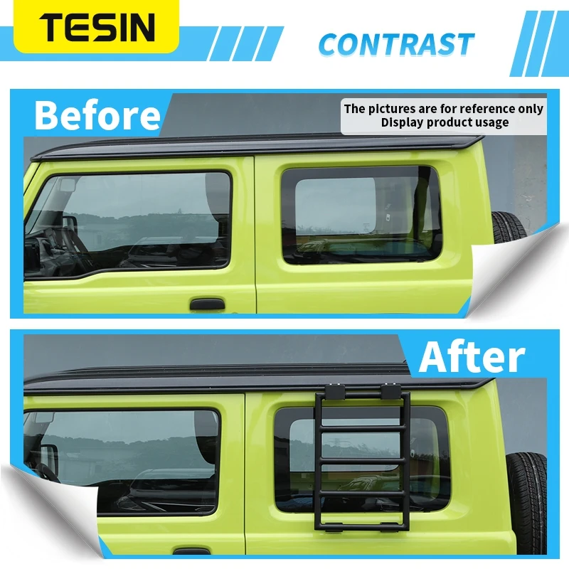 테신 리어 윈도우 확장 클라이밍 래더 브래킷 보호 프레임 (스즈키 짐니 2019 2020 2021 2022 2023 2024 2025 2026 용)