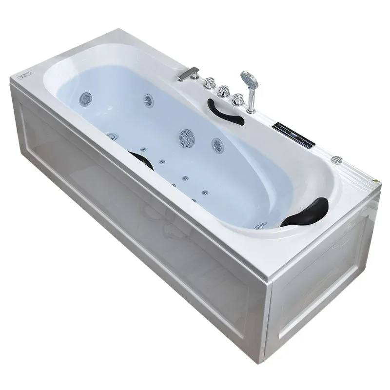 Thickened acrylic bathtub Small apartment Adult Surfing massage Constant temperature heating Smart