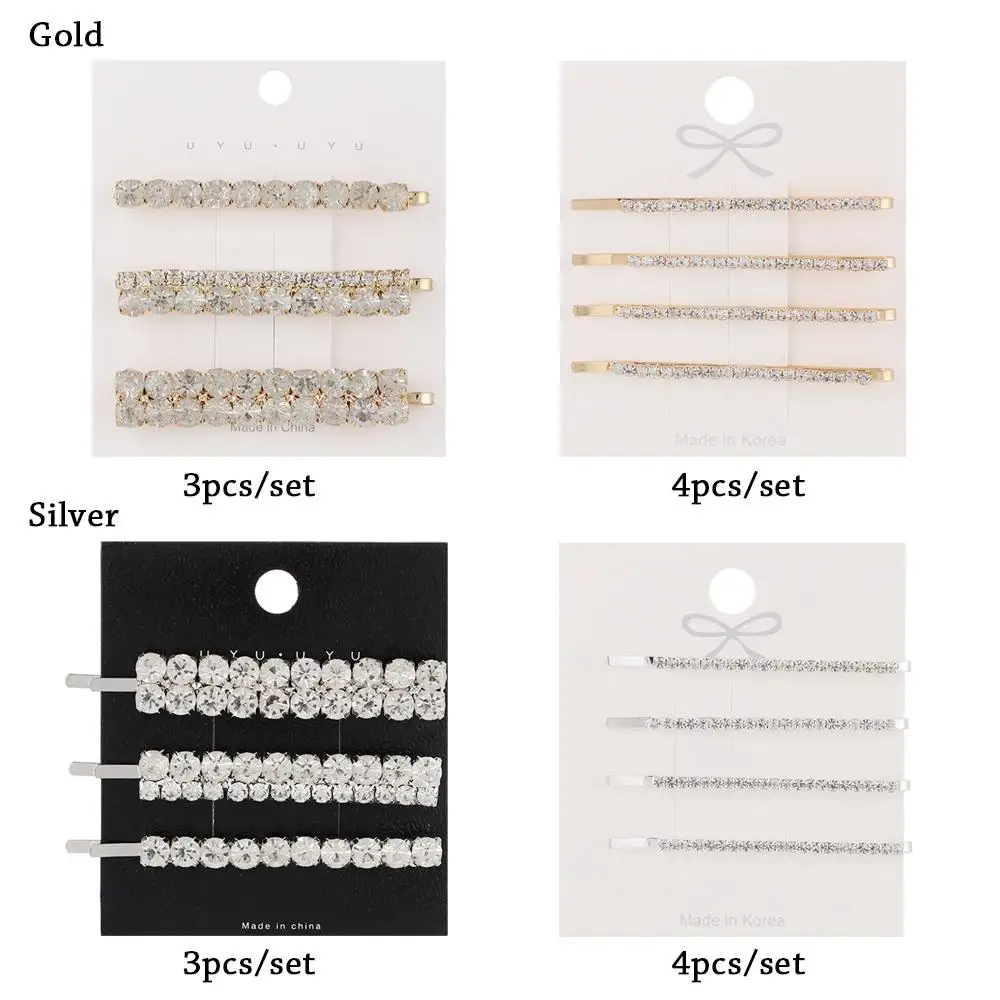 Description Picture 5 of itemFashion Accessories Bingbing Diamondl Hairgrip Rhinestones Hairpins Shining Crystal Barrettes Hair Clips Set