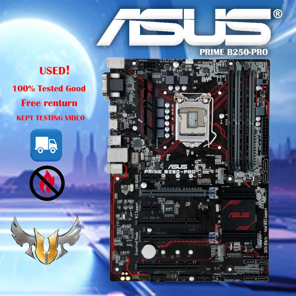 Presa Per Scheda Madre Desktop Asus Prime B250-Pro Usata Scheda Madre Lga 1151 Ddr4 B250 Sata3 Usb3.0