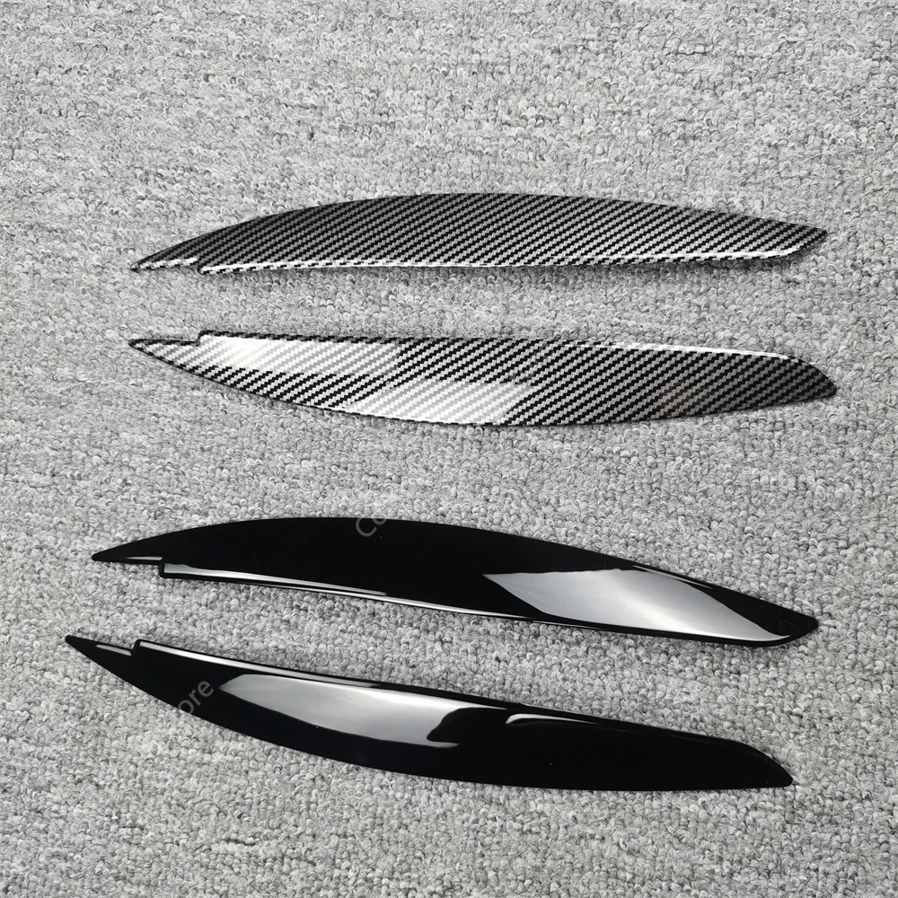 2Pcs ABS Gloss Headlight Evil Eyebrows Eyelids For BMW 1 Series E81 E82 E87 E88 118d 120i 120d 123d 130i M1 2004-2014 3D Sticker 5