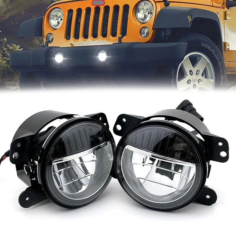 

4 Inch LED Headlight Fog Light For JEEP TJ LJ JK JKU Rubicon Sahara Dodge Chrysler Front Bumper Off Road Foglight 12V 24V.