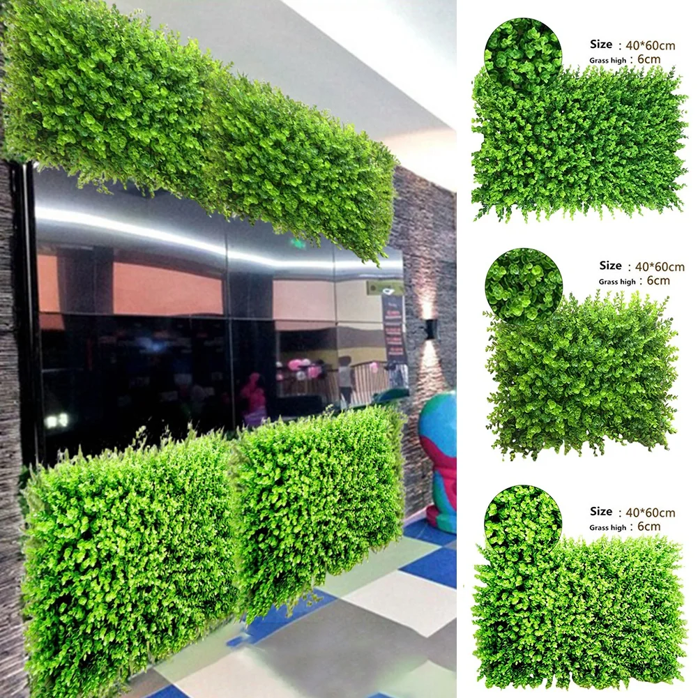 

Artificial Plant Mat Greenery Wall-Hedge Grass Fence Plastic Fake Plants Wedding Garden Decor Arrangement Pastoral Style