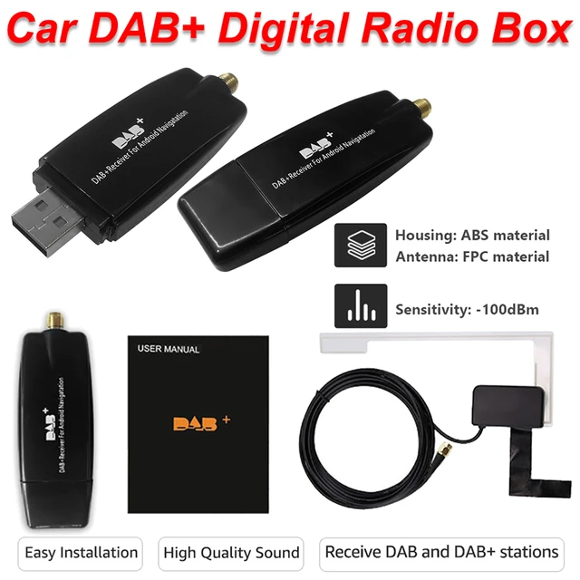 DAB USB Adapter Autoradio Signal Booster DAB+ for Android Radio Plus  Amplifier Antenna Auto Tuner HIFIBox Dongle Module Receiver - AliExpress