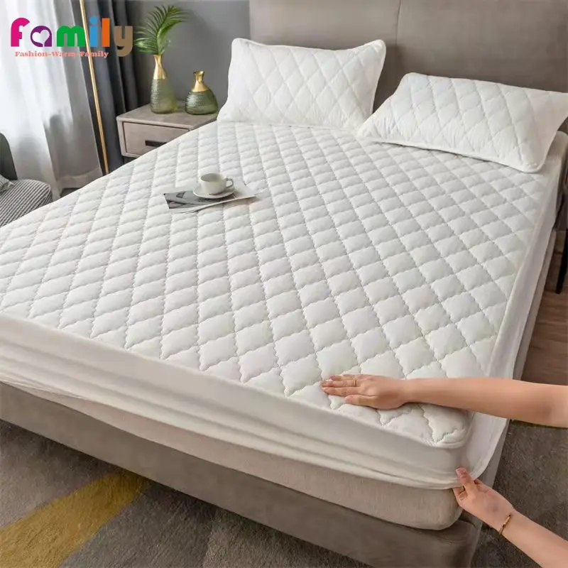 New Waterproof Mattress Cover Topper Washable Bed Cover Thickened Mattress Protector Cover Queen Size Bed Sheet Anti-mites Pad 1
